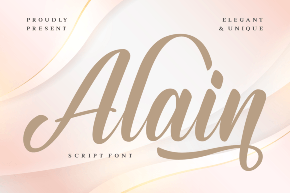 Alain: A Refined Script Font for Elegant Editorial Design