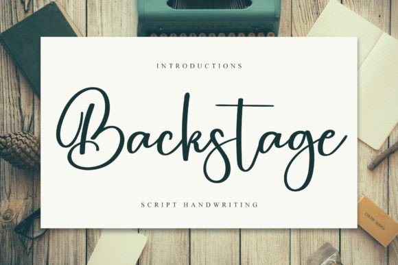 Backstage: A Luxurious Script Font for Elegant Editorial Design
