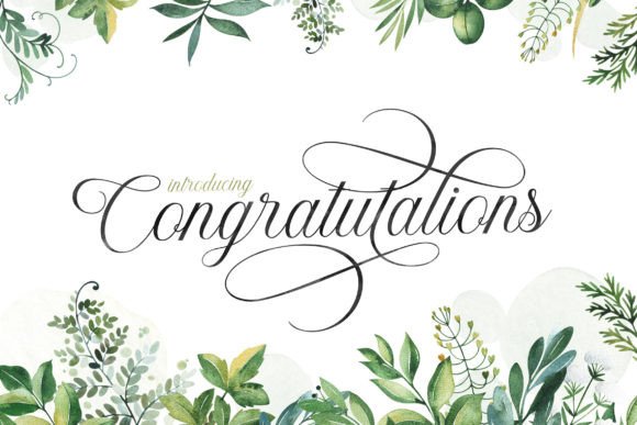 Congratulations: A Modern Calligraphic Font for Elegant Web Design