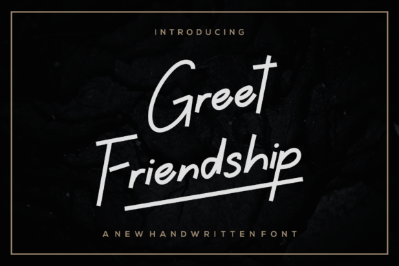 Greet Friendship: A Sophisticated Script Font for Business Branding