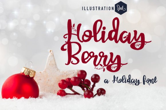 Holiday Berry: A Festive Script Font for Christmas Branding