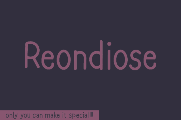 Reondiose: A Natural Handwritten Font for Authentic Branding