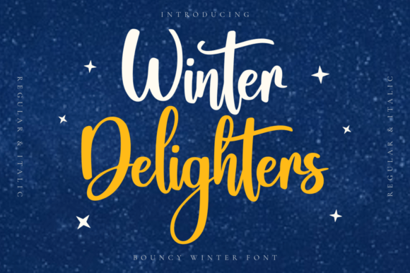 Winter Delighters: A Handwritten Script Font for Elegant Branding